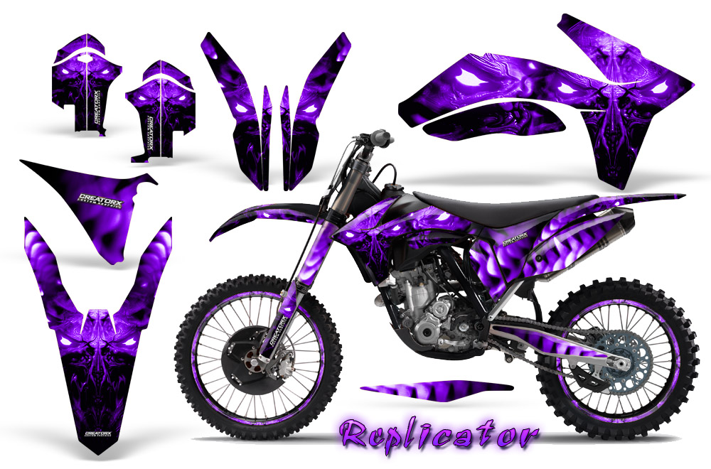 KTM C7 2011 Graphics Kit Replicator Purple NP Rims